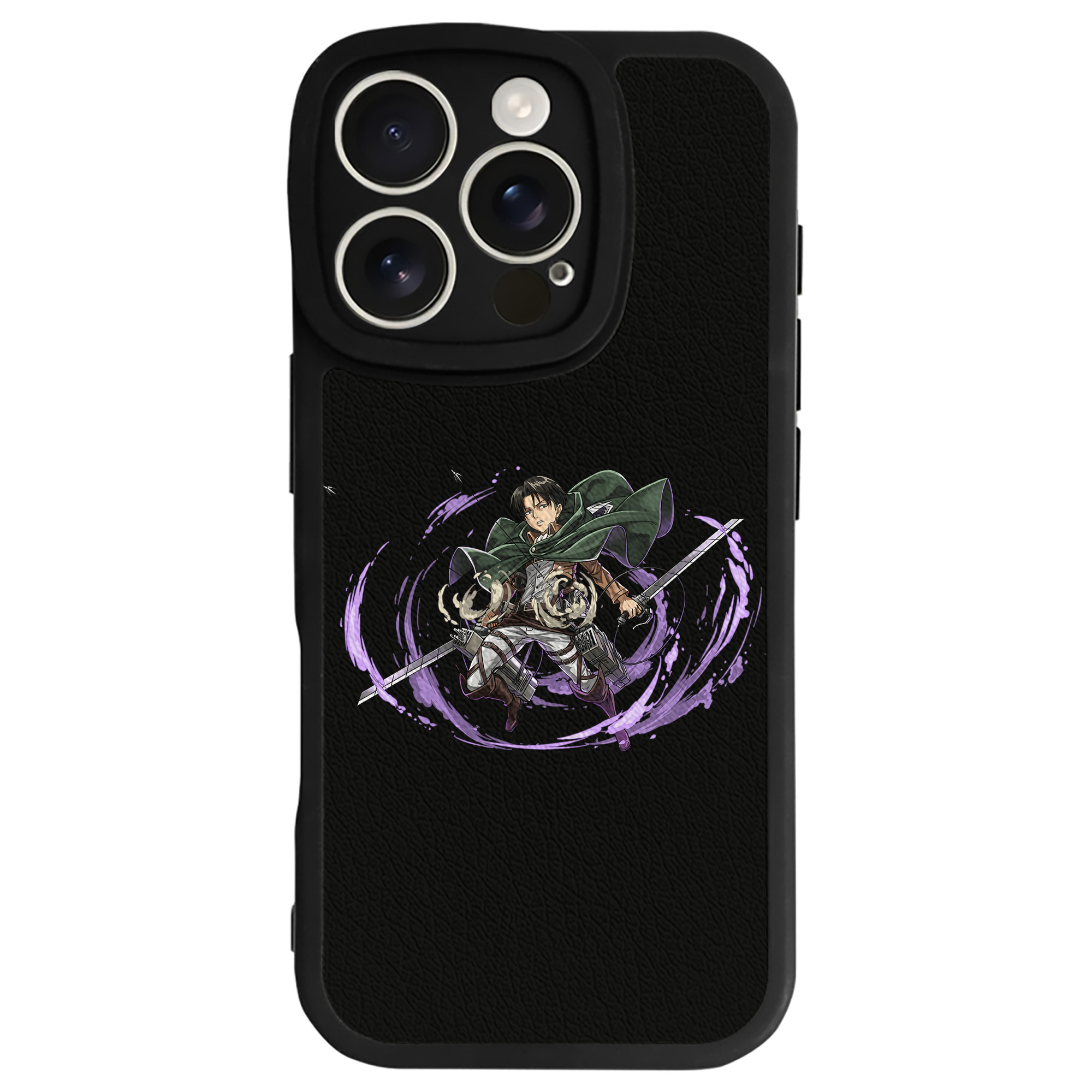 （画像用） 進撃の巨人 リヴァイ·アッカーマン Attack on Titan Levi Ackerman 【iPhone 16シリーズ対応】シリコンスマホケース（レザー調） 材質：シリコン